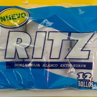 924 Papel Higienico Ritz 2H (azul) 4/12 rollos